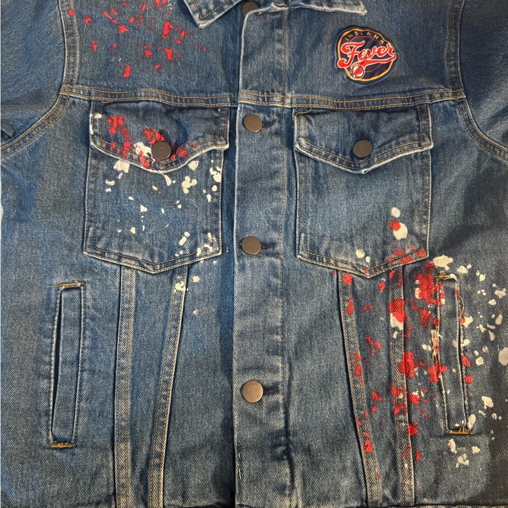 Caitlin Clark Indiana Fever Denin Jean Jacket Women’s WNBA Licensed